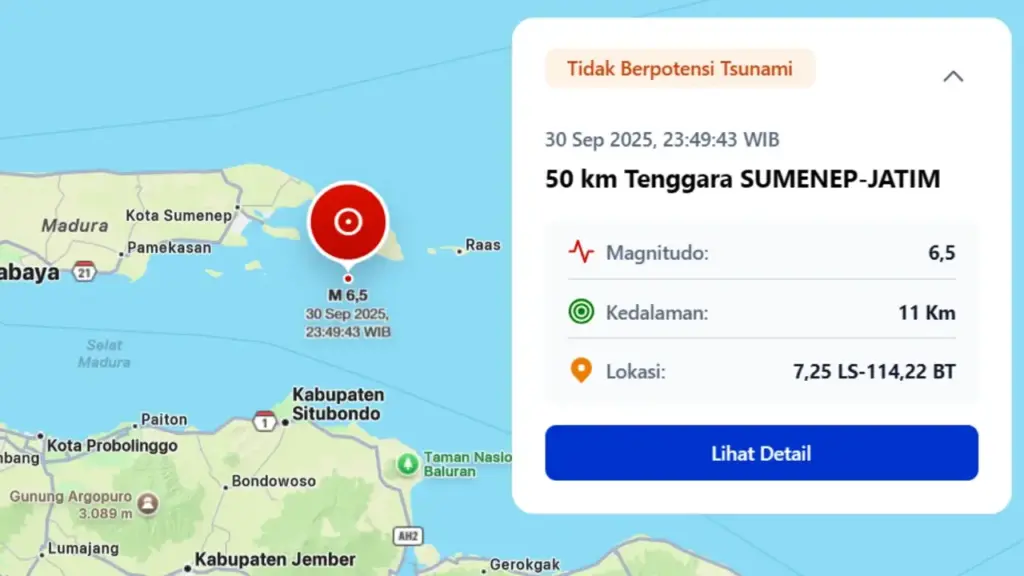 Gempa Sumenep M 6,1