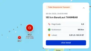 Gempa Tanimbar M 6,8