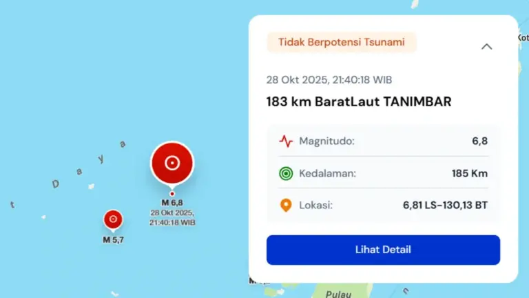 Gempa Tanimbar M 6,8