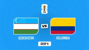 5 Pertandingan terakhir Uzbekistan dan Kolombia