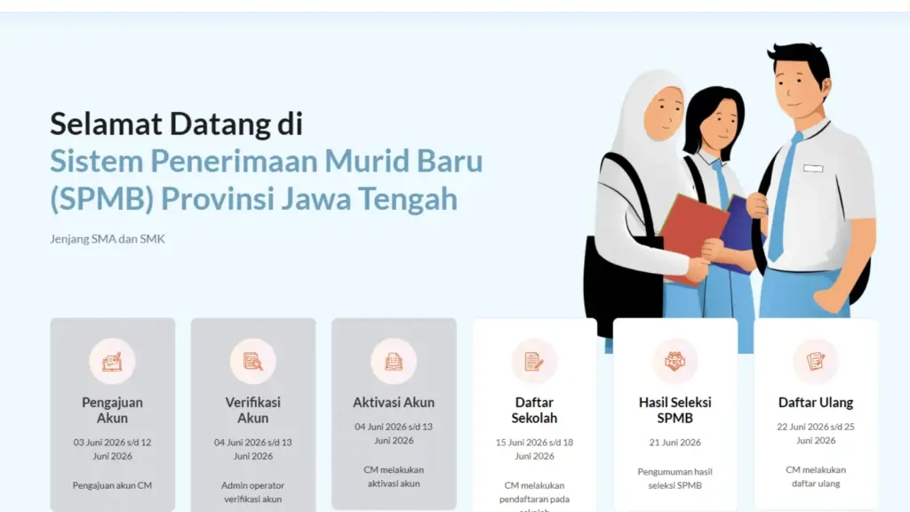 Cara Melihat Jurnal SPMB Jateng 2026 untuk Memantau Peringkat