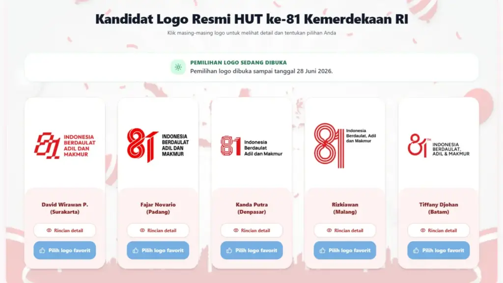 Cara Polling Logo HUT ke-81 RI