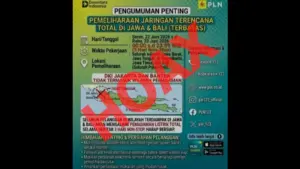 Hoaks Terkait Pemadaman Listrik Total di Wilayah Jawa-Bali