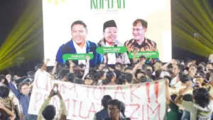 Mahasiswa UGM menggeruduk acara diskusi bertajuk Pancasila Pemersatu Bangsa Indonesia