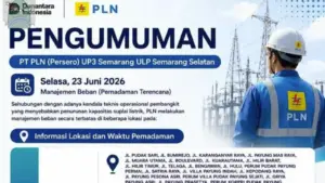 Pemadaman Listrik Semarang Hari Ini 23 Juni 2026
