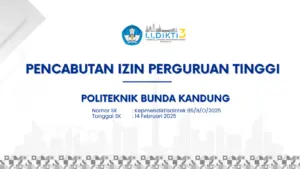 SK Pencabutan Izin Perguruan Tinggi Politeknik Bunda Kandung