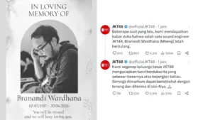 Sound Engineer JKT48 Branandi Wardhana Meninggal Dunia