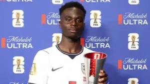 Bukayo Saka Cetak Hattrick Sejajarkan diri dengan Messi dan Dembele