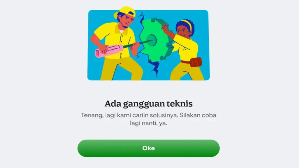 Gopay dan Gojek Masih Gangguan Error Hari Ini