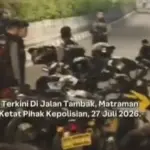 Kondisi Jalan Tambak Matraman 27 Juli Pasca-Insiden Kekerasan Maut