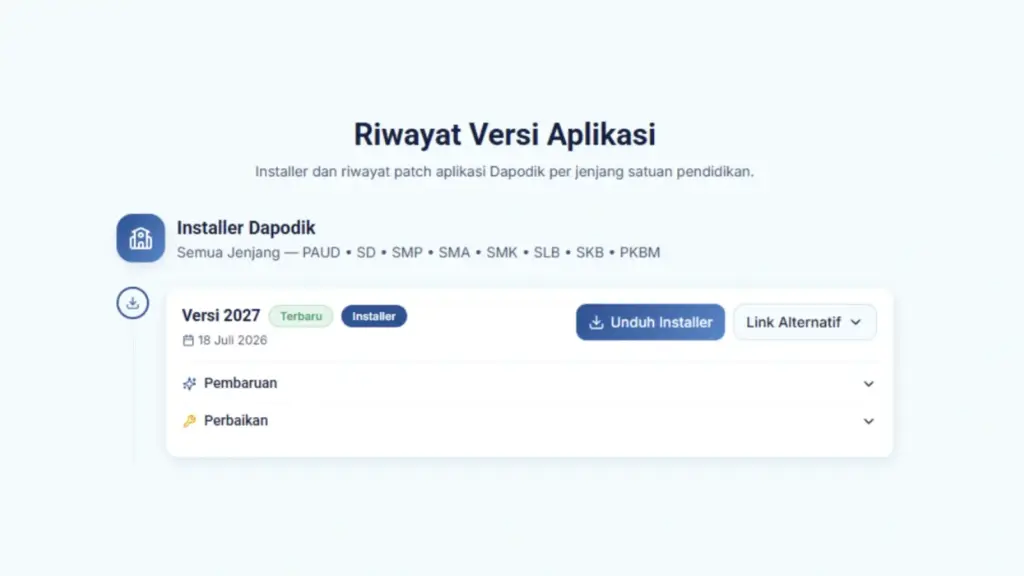 Link Download Aplikasi Dapodik versi Terbaru 2027