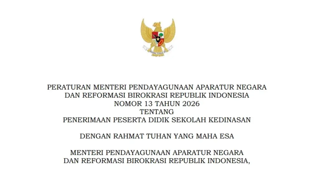 PermenPANRB No 13 Tahun 2026