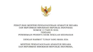 PermenPANRB No 13 Tahun 2026: Aturan Baru Penerimaan Peserta Didik di Sekolah Kedinasan
