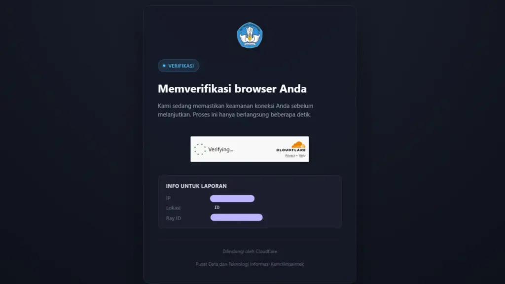 Verifikasi Sebelum Masuk web PDDikti