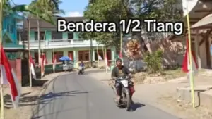 Video Viral Bendera Setengah Tiang jelang HUT RI di Tasikmalaya
