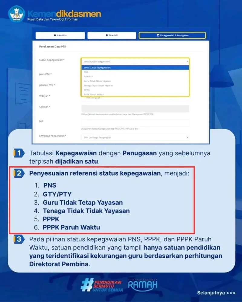 Penyesuaian Sistem Verval PTK