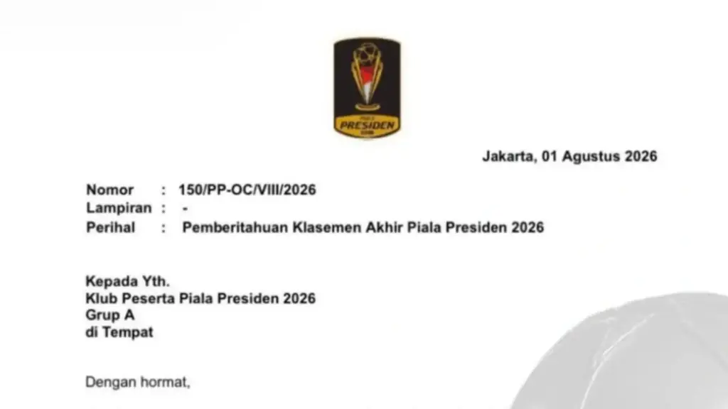 Rumor Panitia Piala Presiden 2026 Ubah Aturan